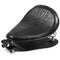 Selle moto noire imitation cuir crocodile avec ressorts, pour un look audacieux et original
