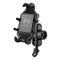 Support téléphone moto aluminium avec charge rapide 3.0, fixation rétro ou guidon, rotatif 360°, compatible smartphone