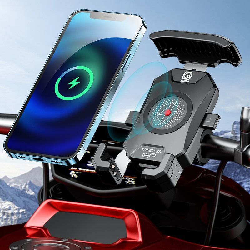 BRCOVAN Supporto Per Cellulare Da Moto Con Caricabatterie Wireless Qi BRCOVAN Supporto Per Cellulare Da Moto Con Caricabatterie Wireless Qi