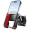 Support téléphone moto universel noir rouge, anti vibration, fixation guidon, rotatif 360°, compatible smartphones 4 à 7 pouces