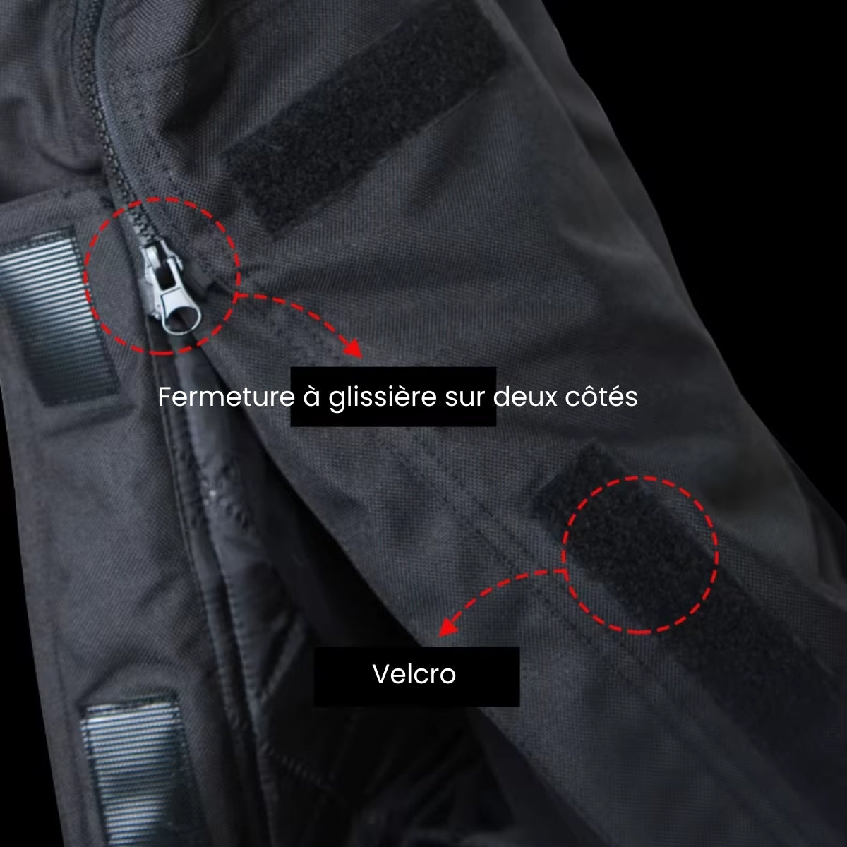 Heerben Surpantalon D'Hiver Amovible Moto Homme Femme - Pantalon Équitation Chaud XXL Noir