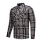 Surchemise moto kevlar homologuée CE homme style urbain carreaux noir gris