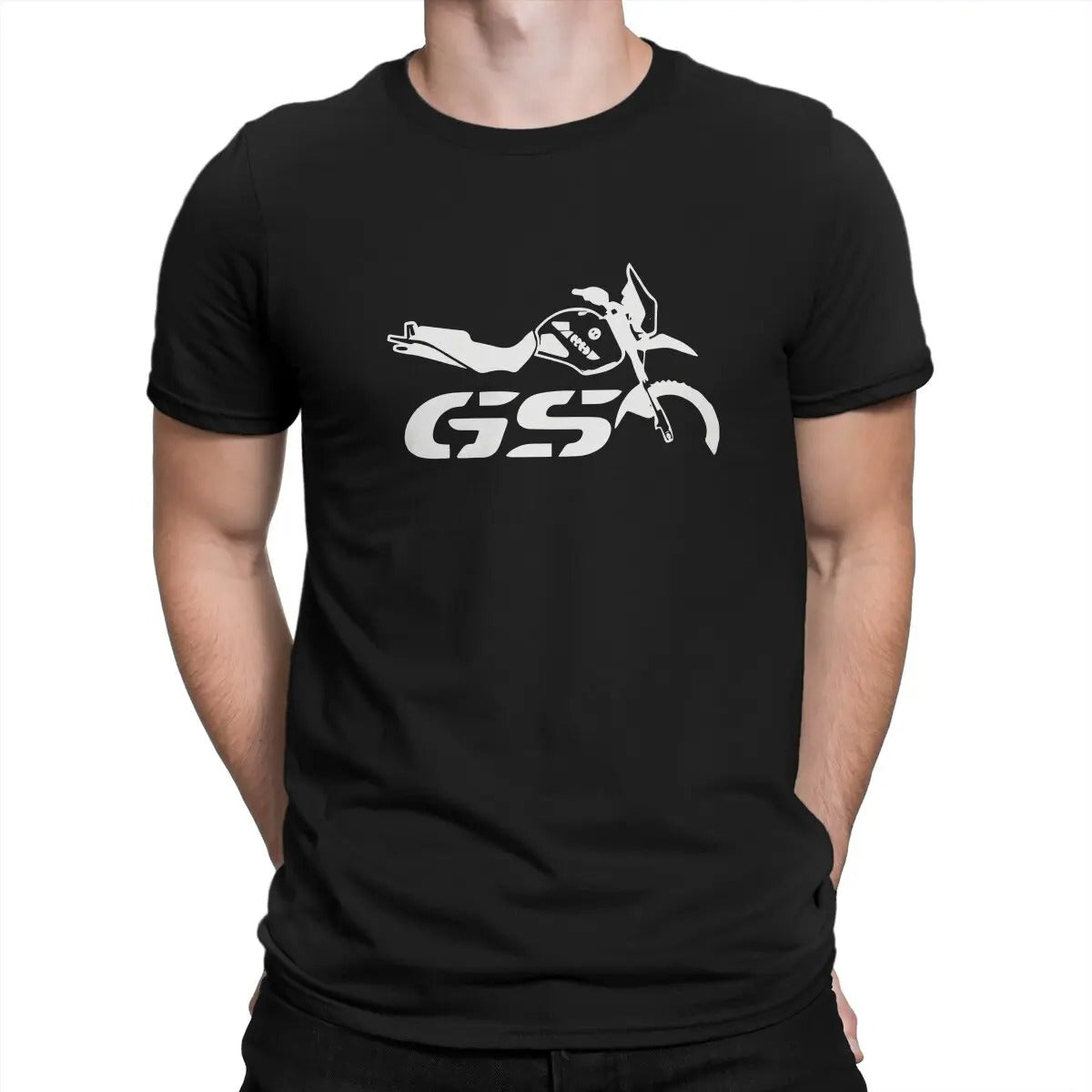 T-Shirt Moto Uomo "Make Life An Adventure" 1200 GS - Grigio, 100% Cotone, 190g/m², Taglia 3XL - Vestibilità Aderente