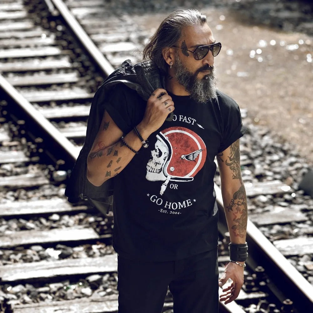 T-shirt-moto-go-fast-noir