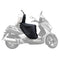 tablier universel moto S-Line noir couvrant buste et jambes, imperméable avec sangles ajustables et doublure chaude, taille unique