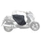 tablier universel moto S-Line noir imperméable avec doublure chaude et sangles ajustables pour protection jambes contre pluie et froid
