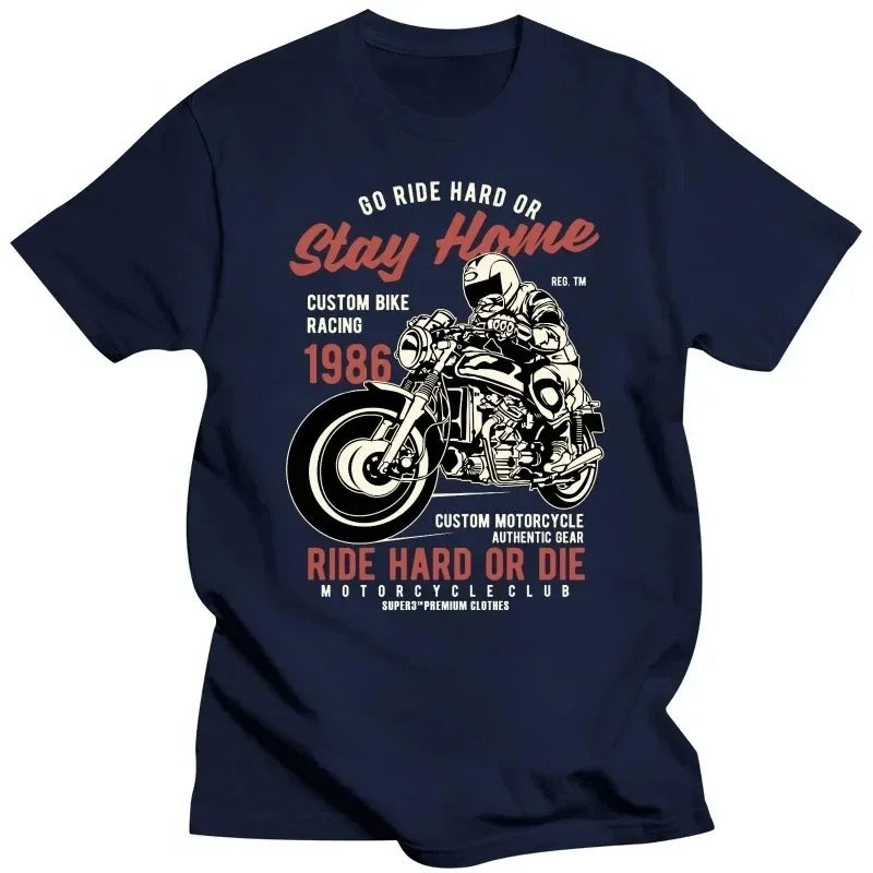 Tee-shirt-retro-vintage-bleu
