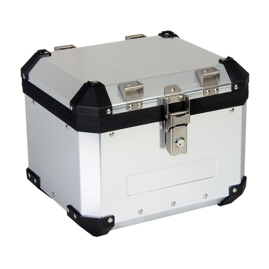 Top case moto 33L aluminium argenté S-Line avec fermeture sécurisée et platine de fixation rapide