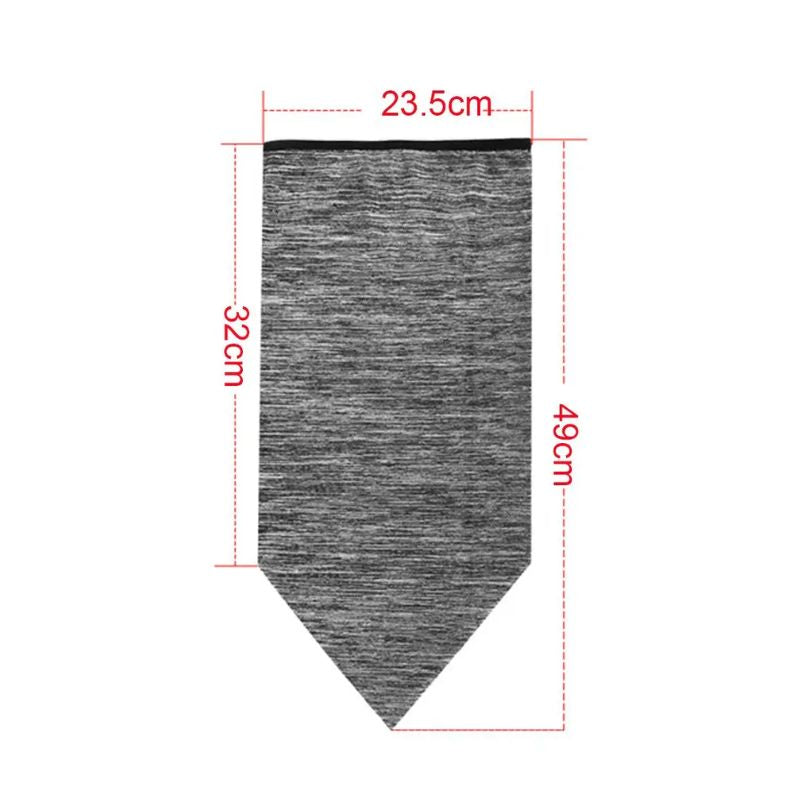 Tour de cou moto gris respirant coupe-vent et anti-poussière en polyester