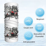 Scaldacollo bianco per moto - Percorri la storica Route 66 - Vignette | Boutique biker