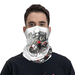 Scaldacollo bianco per moto - Percorri la storica Route 66 - Vignette | Boutique biker