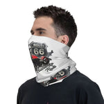 Scaldacollo bianco per moto - Percorri la storica Route 66 - Vignette | Boutique biker