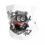 Scaldacollo bianco per moto - Percorri la storica Route 66 - Vignette | Boutique biker