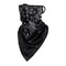 tour de cou moto long bandana noir, chaud et respirant, fixation oreilles, style intemporel, compatible casque moto