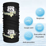 Scaldacollo nero per moto - Route 66 - Vignette | Boutique biker