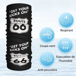 Scaldacollo nero da moto - Divertiti sulla Route 66 - Vignette | Boutique biker