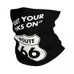 Scaldacollo nero da moto - Divertiti sulla Route 66 - Vignette | Boutique biker