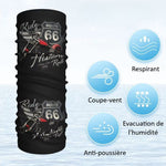 Scaldacollo nero per moto - Percorri la storica Route 66 - Vignette | Boutique biker