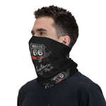 Scaldacollo nero per moto - Percorri la storica Route 66 - Vignette | Boutique biker