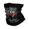 Tour de cou moto noir avec design Ride the Historic Route 66 et moto rouge, protection respirante contre le vent et le froid, style vintage