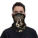Scaldacollo per moto - Targa vintage Route 66 - Vignette | Boutique biker