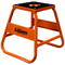 trépied moto cross orange avec plateau caoutchouc antidérapant, hauteur fixe 42 cm, support robuste pour motos tout-terrain