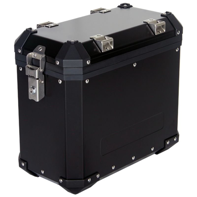 Valise latérale moto enduro noire en aluminium 38L S-Line verrouillable