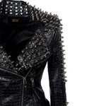 Veste biker femme - Perfecto clouté - Vignette | Boutique biker