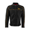Veste cuir motard homme noir rétro avec protections CE