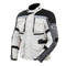 Veste moto Trekk Eight blanche pour homme, 4 saisons avec protections CE épaules et coudes, doublure thermique amovible et ventilation Air Flow Control