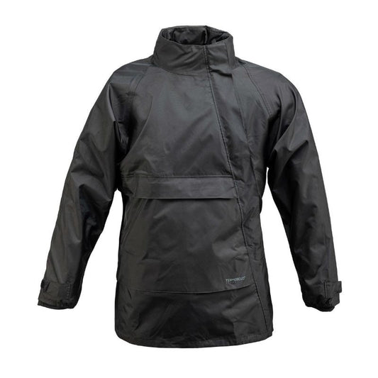 veste de pluie moto Tucano Tucanorak noire homologuée EPI CE avec inserts réfléchissants et protection intégrale contre la pluie