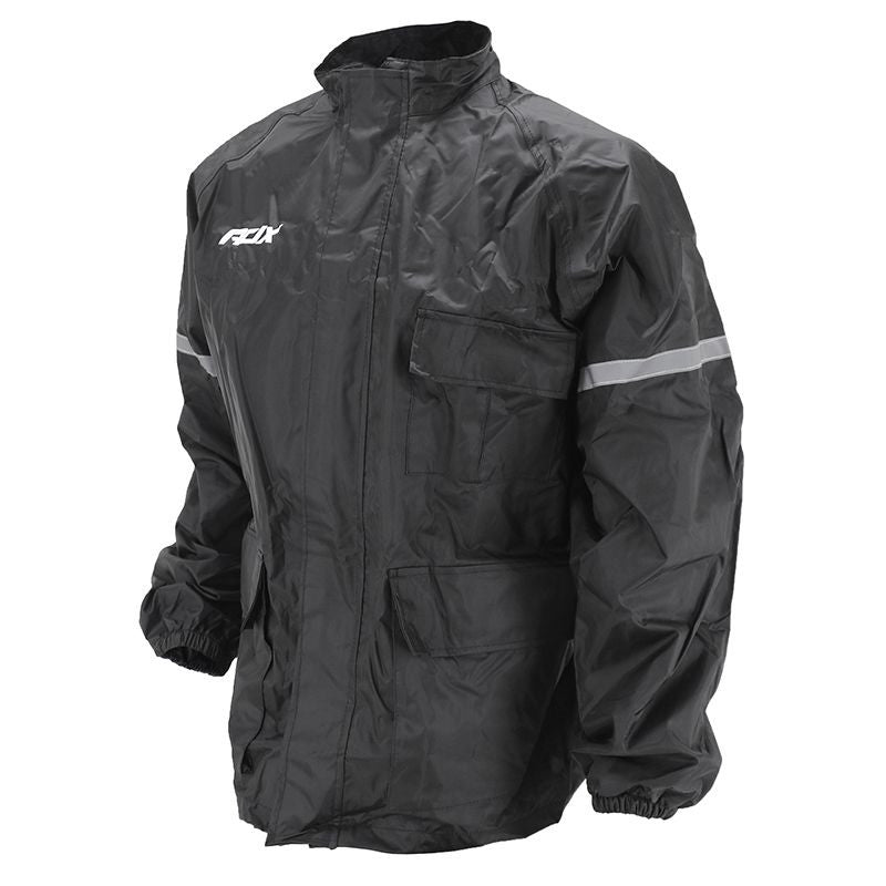 Veste De Pluie Moto Noir Certification CE - Sur-vêtement Imperméable Pour Adulte - Polyester Avec Coutures Soudées