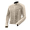 veste été moto beige pour femme avec tissu mesh respirant et protections CE épaules et coudes