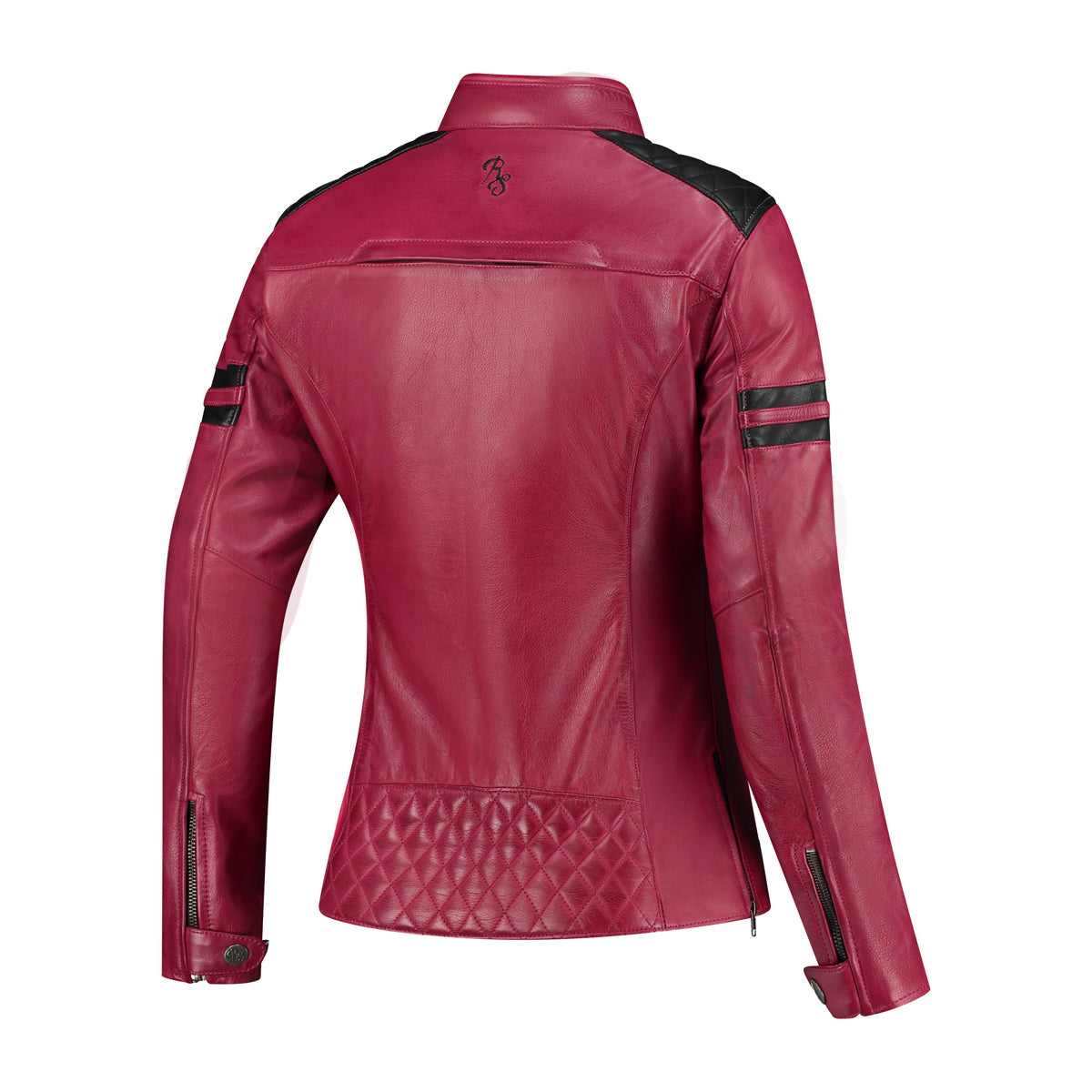 Gilet de motard. Noir Scorpion. Cuir authentique-16mm. Cuir