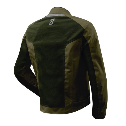 Blouson moto homme été - EIGHT Aero kaki