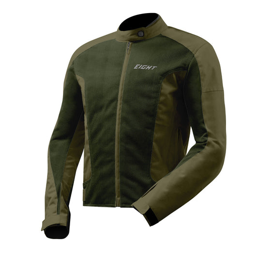veste moto été Aéro-Flow kaki pour homme avec tissu mesh ventilé et protections CE épaules coudes