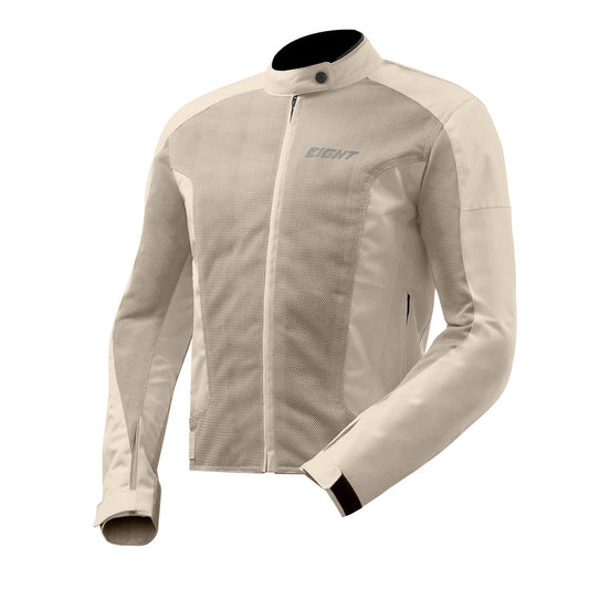 veste moto été homme Aéro-Flow beige avec tissu mesh respirant et protections CE épaules coudes