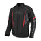 Veste moto homologué CE AA Rusty Stitches Pete textile noir rouge imperméable respirante