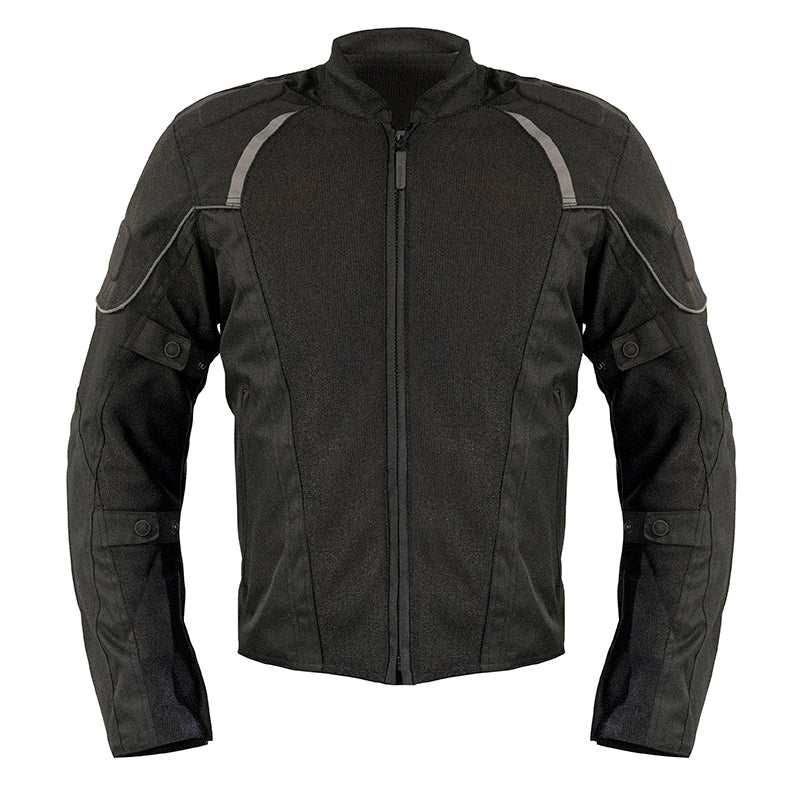 veste moto noire été ventilée pour homme avec protections CE et empiècements Hard Mesh respirants