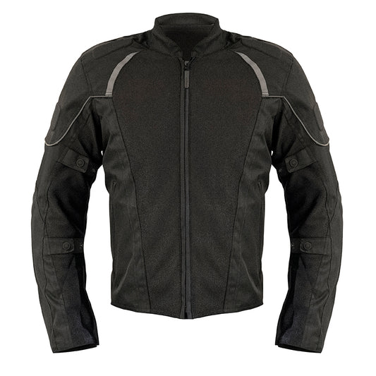 veste moto noire été ventilée pour homme avec protections CE et empiècements Hard Mesh respirants
