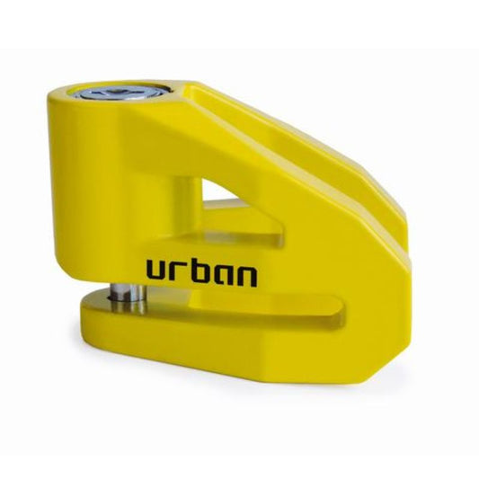 bloque disque antivol urban jaune 10mm pour moto avec cordon de rappel et trois clés