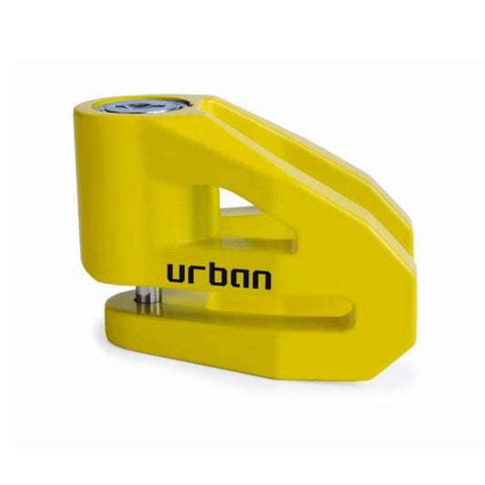 bloque disque antivol urban jaune 6mm pour moto avec 3 clés et cordon de rappel