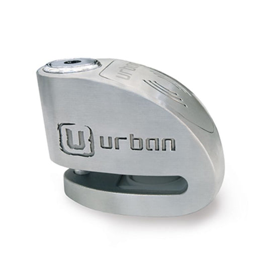 Bloque disque moto Urban gris avec alarme 120dB compact acier trempé étanche