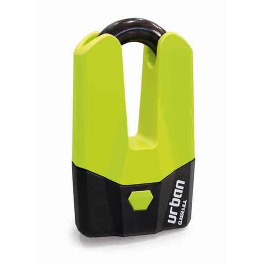 bloque disque moto mini u sra 15mm urban haute sécurité double verrouillage jaune