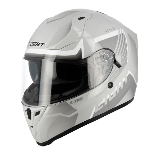 casque moto intégral blanc au design urbain pour femme
