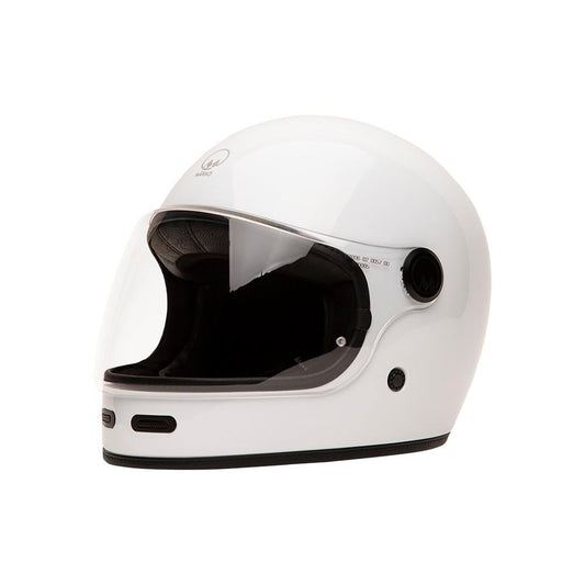 casque intégral Marko blanc brillant avec intérieur noir pour homme