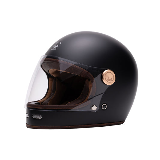 casque intégral noir fullmoon vintage pour moto homme