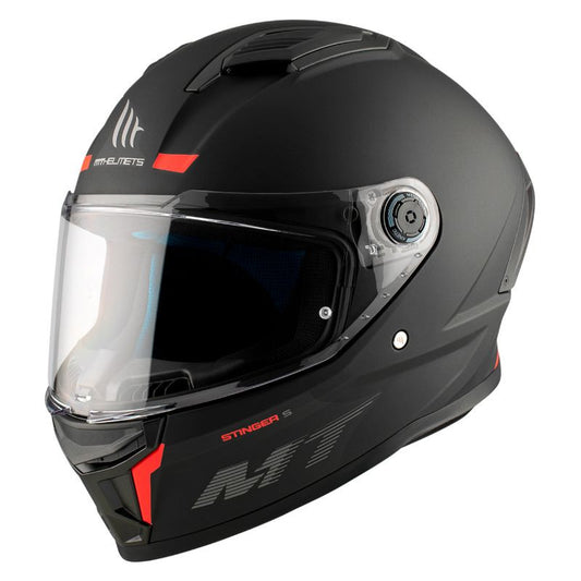casque intégral MT Stinger noir mat avec design sportif discret