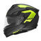 casque intégral Nox N304S noir et jaune fluo pour motards sportifs