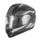 Casque intégral NOX N304S REVO noir mat argent, design sportif effets carbone dynamiques.